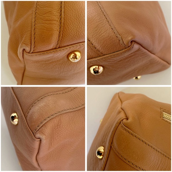 SEE BY CHLOE TAN BROWN LEATHER HARRIET TOP HANDLE SIDE ZIPPER HOBO TOTE PURSE - Picture 5 of 12